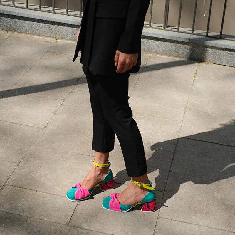 Thick Heeled Round Head Bow Mary Jane