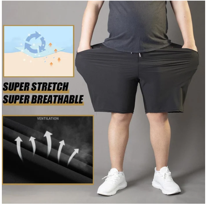 Men's Plus Size Ice Silk Stretch Shorts (Buy 3 Get Free Shipping✔️)