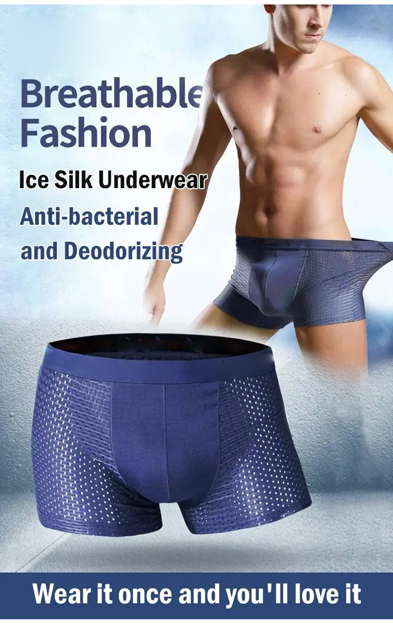 Men's Pure Color Basic Panties Boxers Underwear