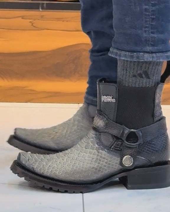 Customized Vintage Python Cowboy Boots