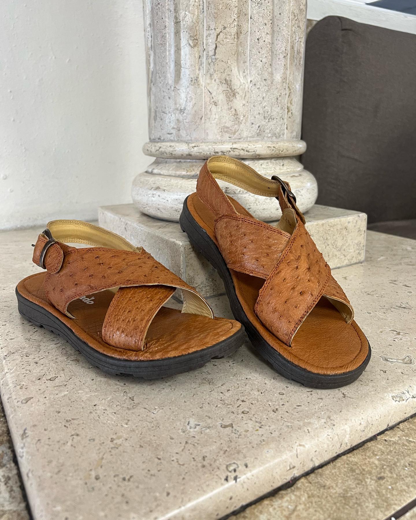 Handmade Ostrich Leather Sandals