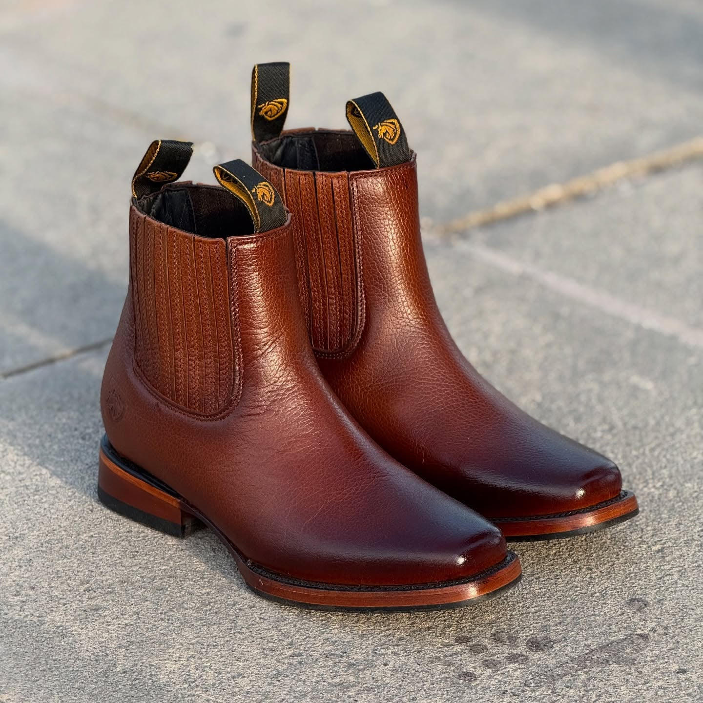 Elegant Pointed Toe Cowhide Ankle Boots