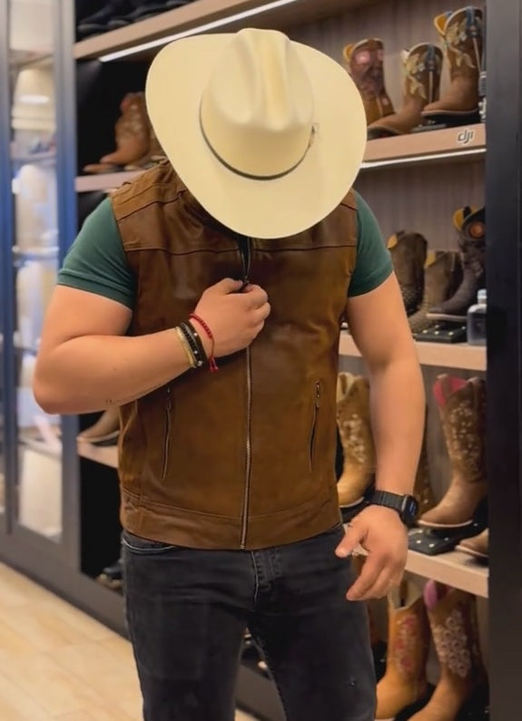 Handmade Western Cowhide Vest