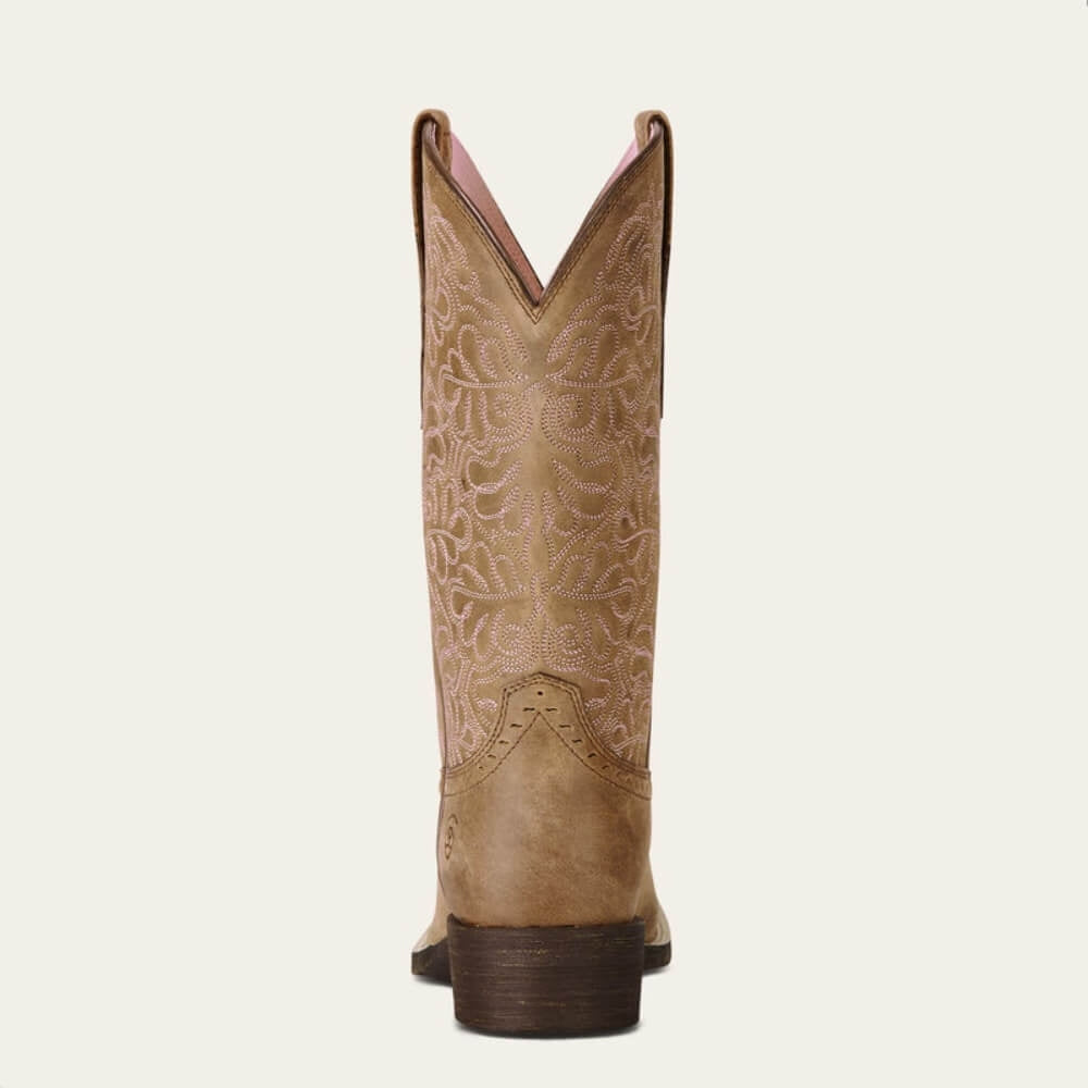 Womens Round Up Remuda Western Boots Brown Bomber