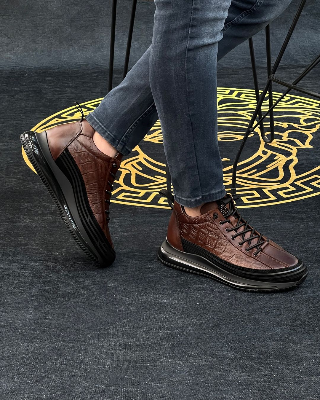 City II Bi-material Leather Sneaker