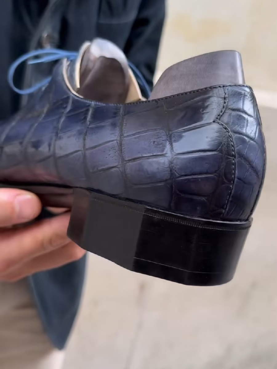 Crocodile Men's Formal Gray Oxfords