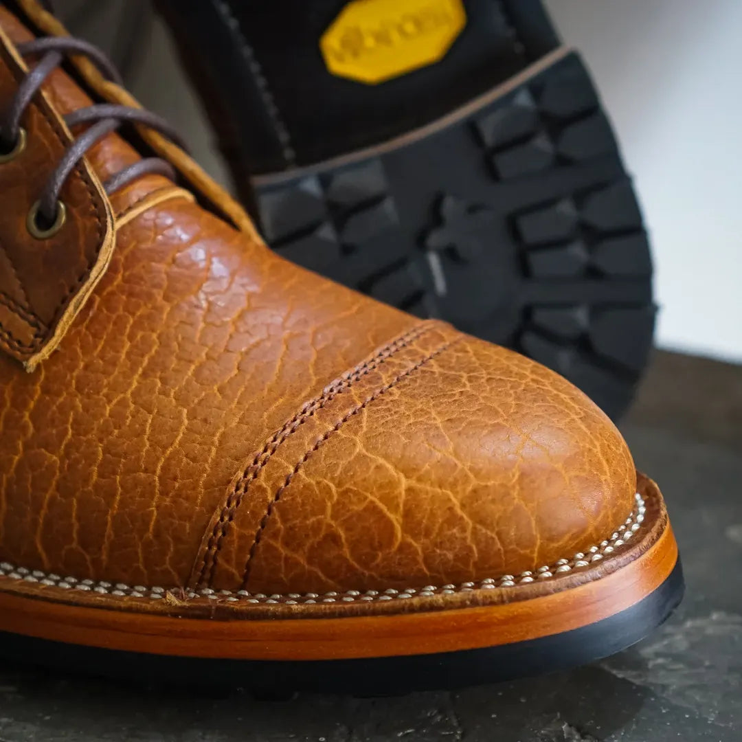2025 Men's Handmade Bison Leather Boots