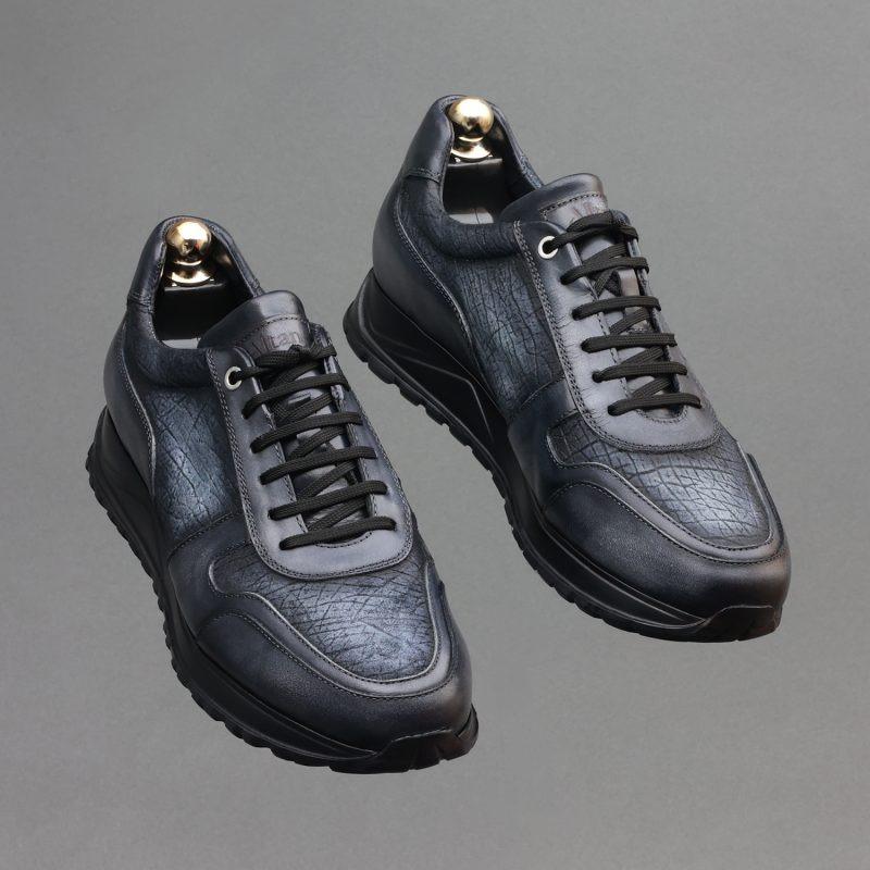 Men's Casual Retro Leather City II Bi-material Sneakers