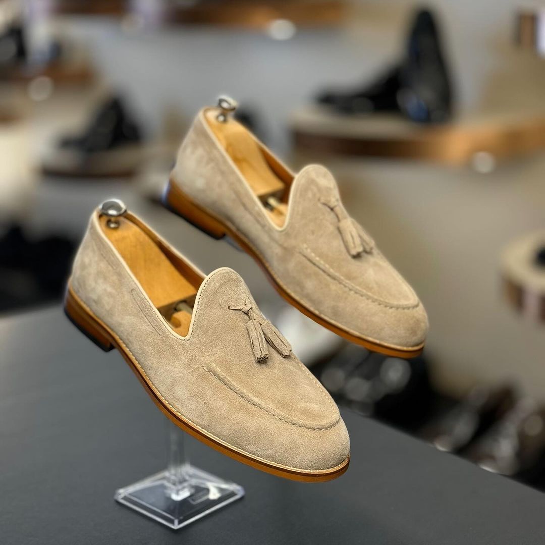 Handmade Suede Tassel Dress Shoes