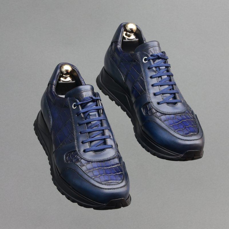 Men's Casual Retro Leather City II Bi-material Sneakers