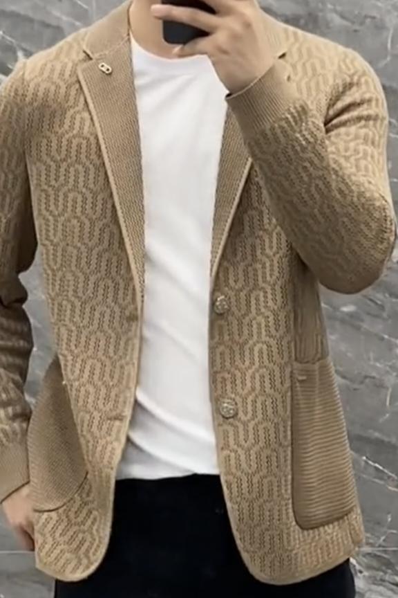 Men's Knitted Casual Suit