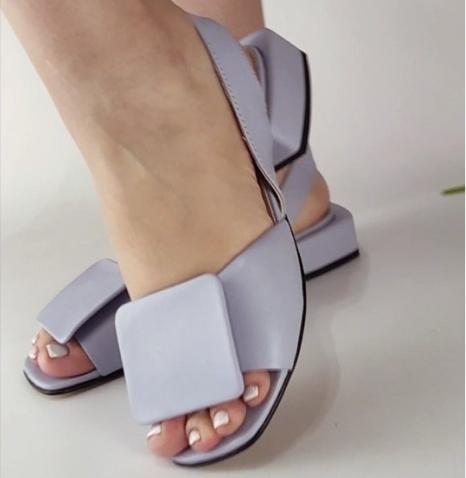 Women's Solid Color Open Toe Flat Sandals