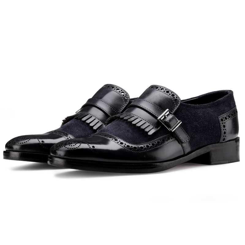The Marco Dual Textured Kiltie Monkstrap Loafers