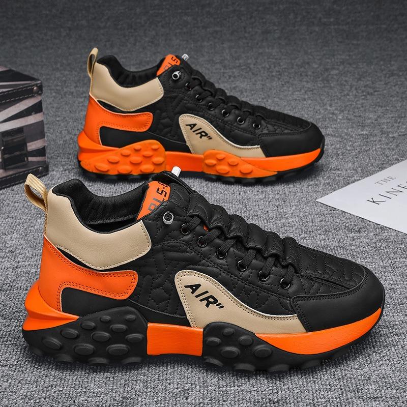 Men's Leather Athletic Cushioning Light Soft Support Sneakers