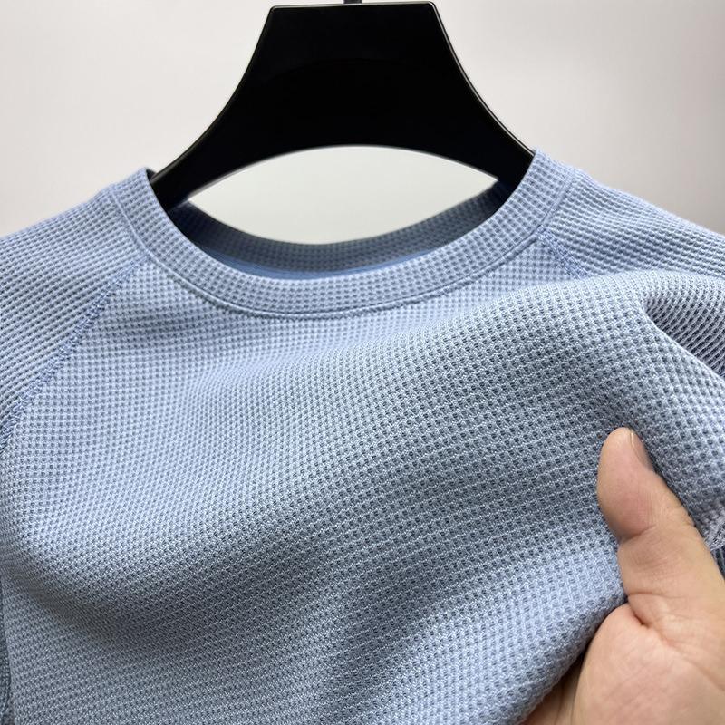 Men's Ice Silk Mesh Round Neck T-Shirt