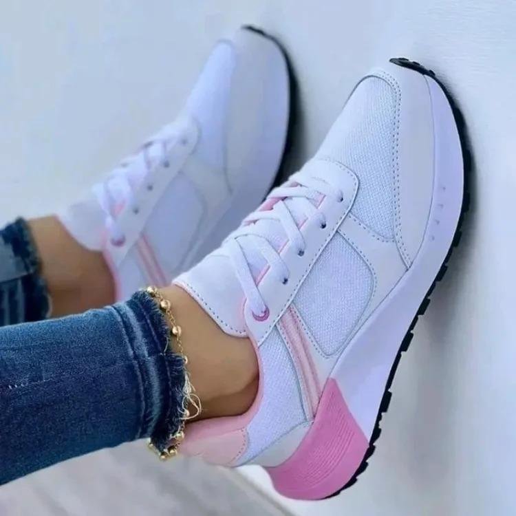 Women's Fashion Mixed Colors Lace-Up Casual Vulcanized Shoes(Buy 2 Free Shipping✔️)