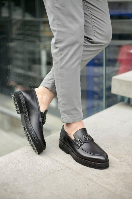 Morgan Black Men's Leather Shoes