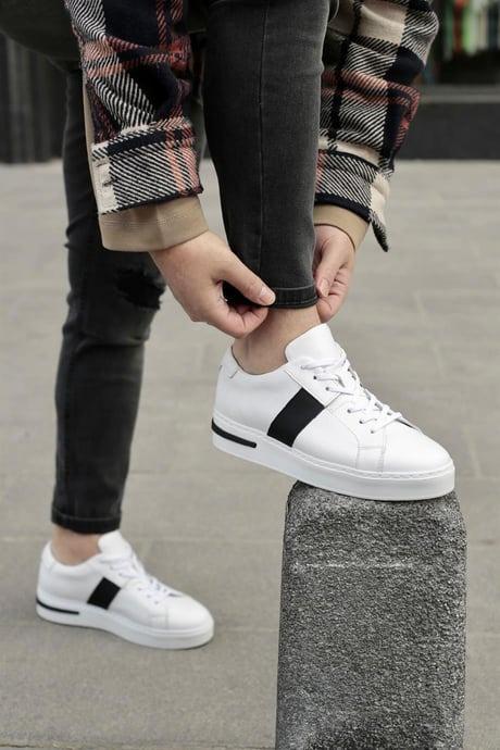 Albert White Men's Leather Shoes