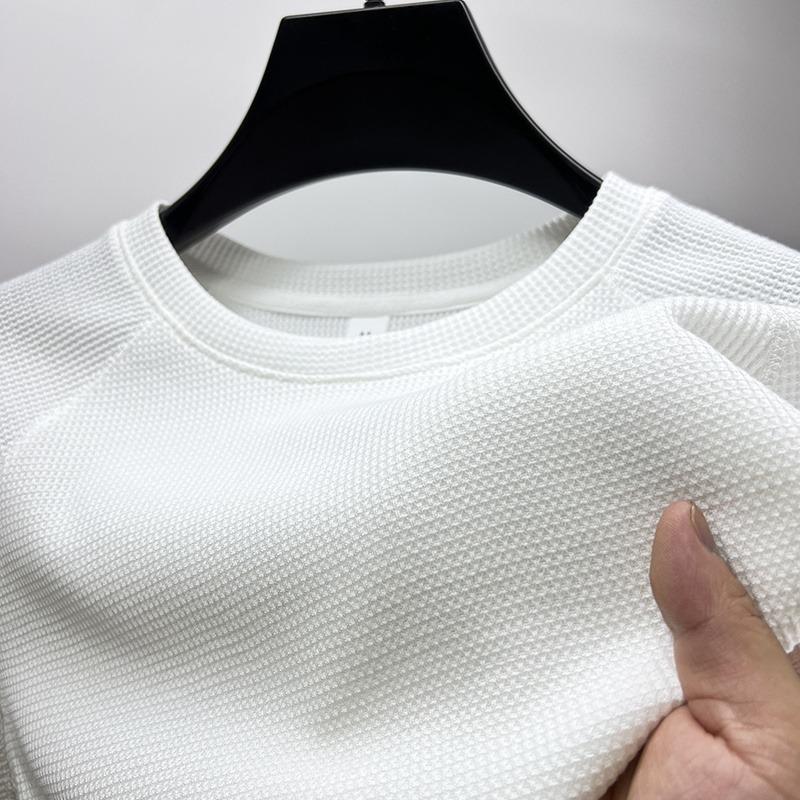 Men's Ice Silk Mesh Round Neck T-Shirt