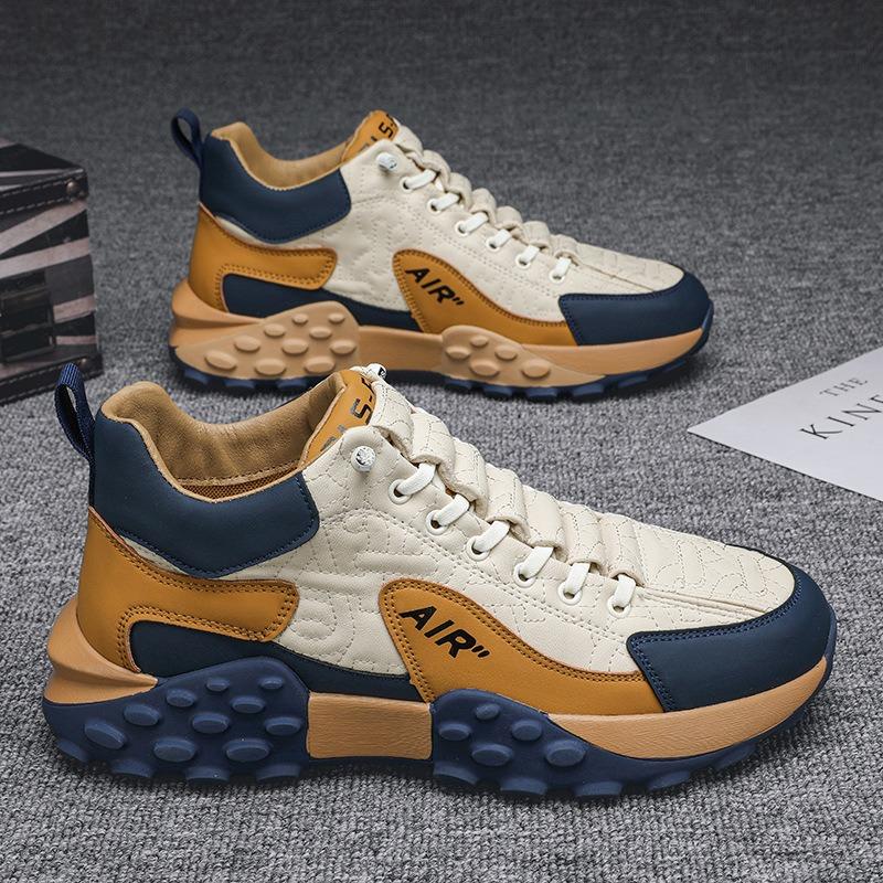 Men's Leather Athletic Cushioning Light Soft Support Sneakers