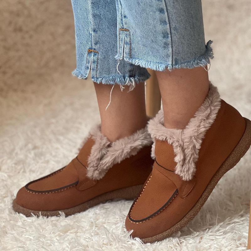 Women's Winter Fleece-lined Thick Snow Boots