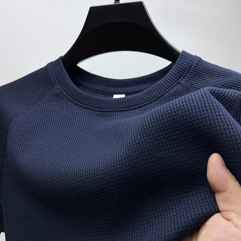 Men's Ice Silk Mesh Round Neck T-Shirt