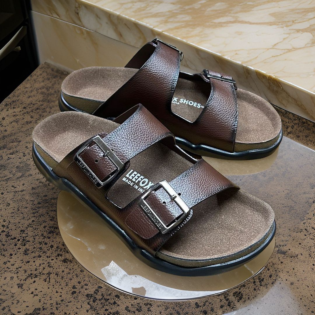 Men's Retro Walking Leather Slippers