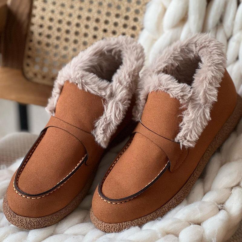 Women's Winter Fleece-lined Thick Snow Boots