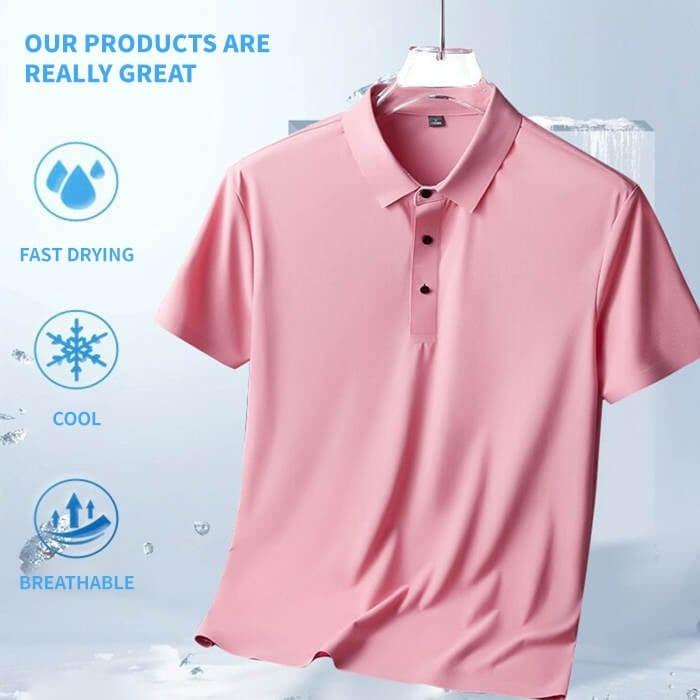 Men's Ice Silk Short Sleeve Polo Shirt