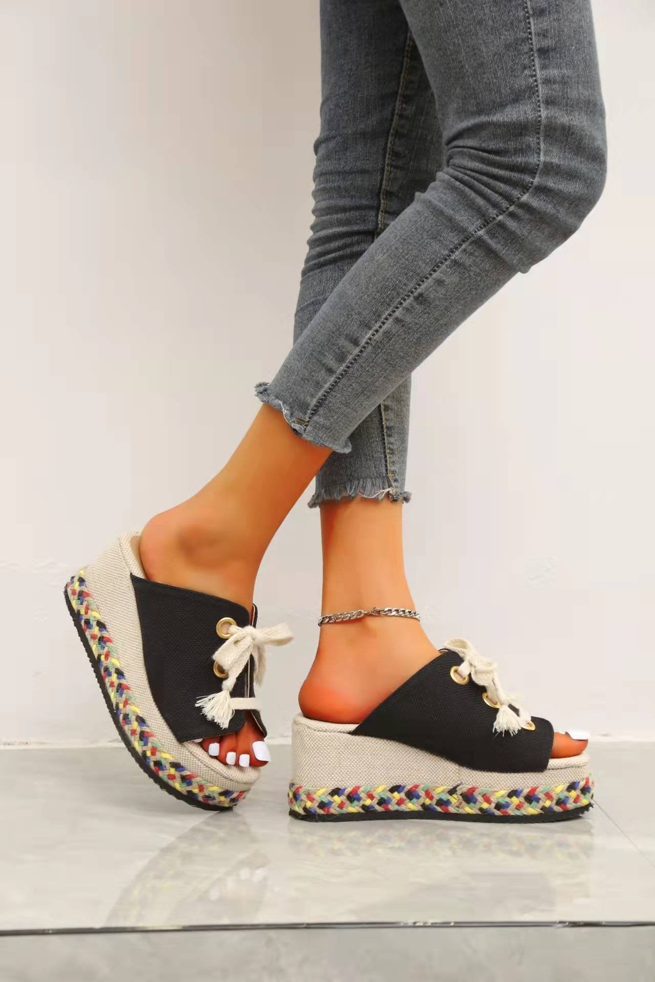 Dream Kaleidoscope Lace-up Sandals