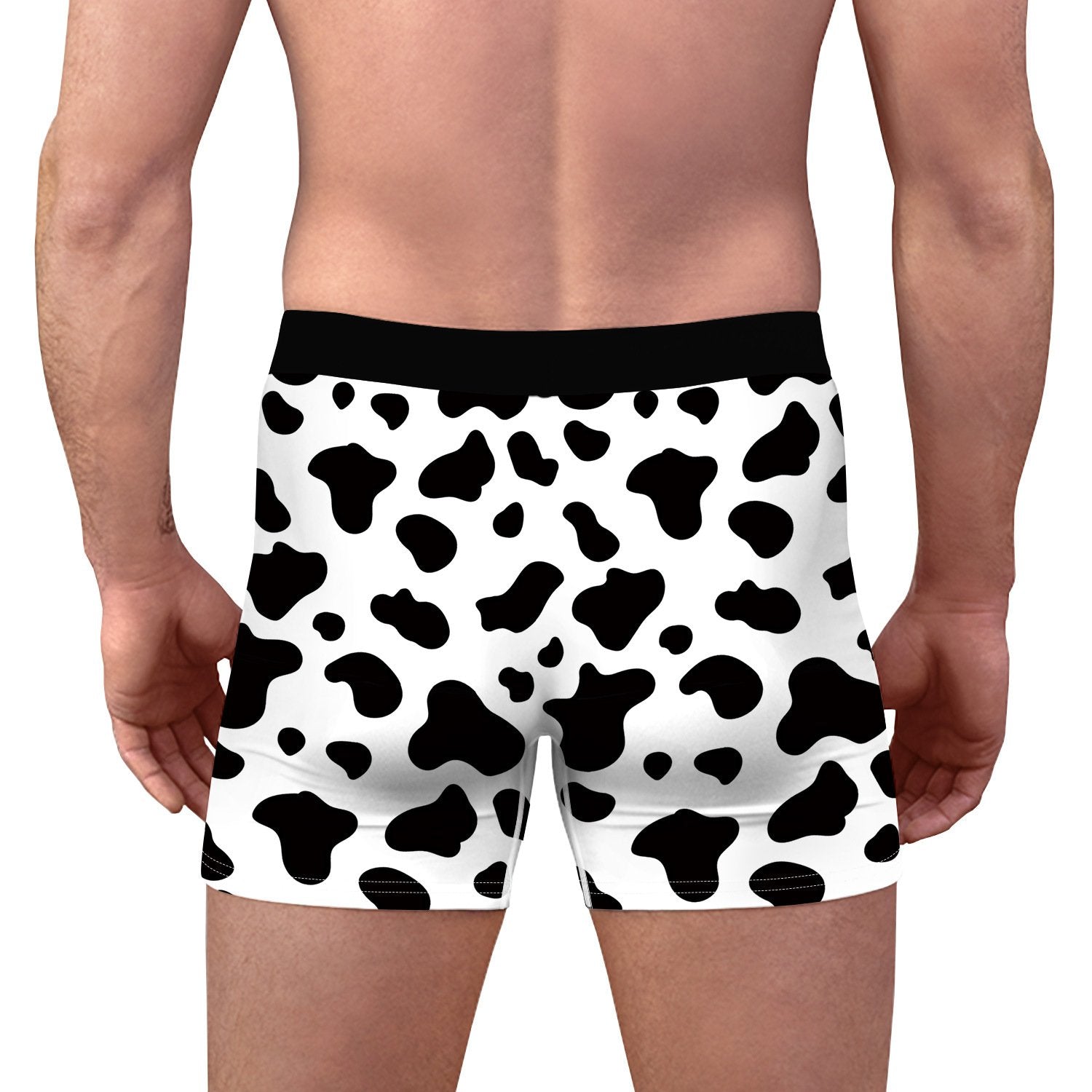 Men's Ice Silk Cow Print Boxer Briefs