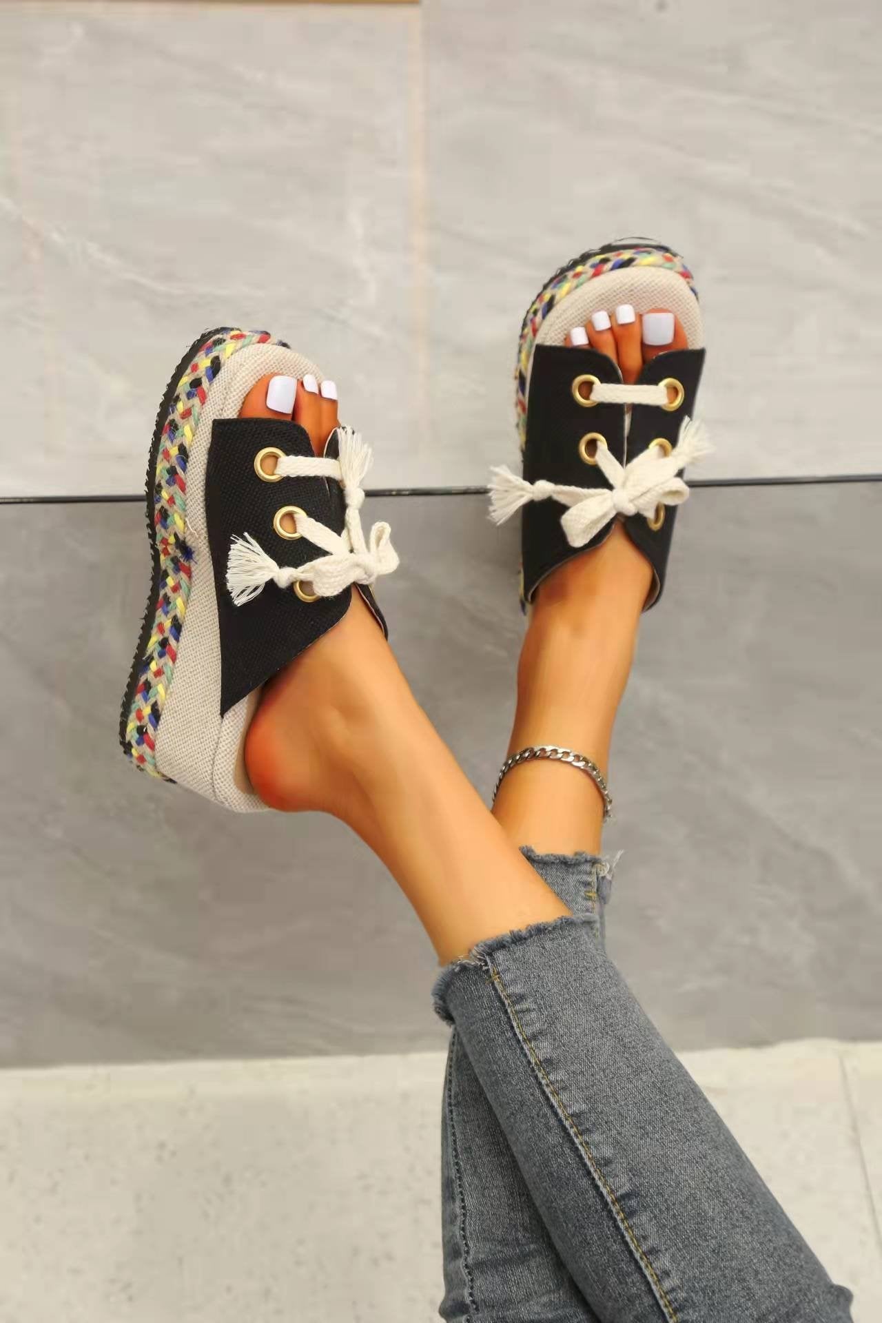 Dream Kaleidoscope Lace-up Sandals