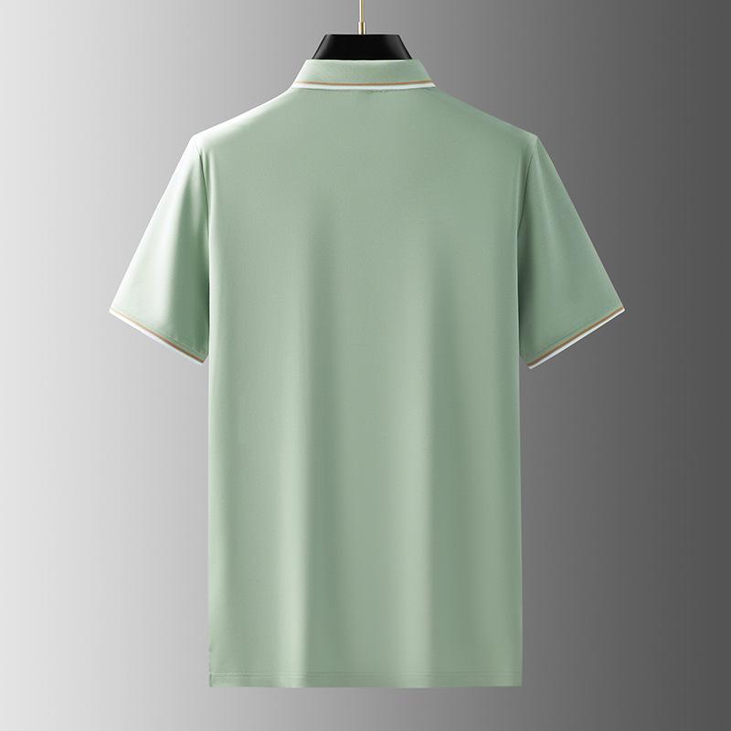 Men's Classic Fit Short Sleeve Dual Tipped Collar Polo Shirt