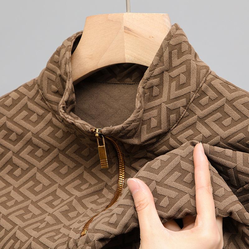 Men's Half Zip Casual Thin fleece Sweatshirt