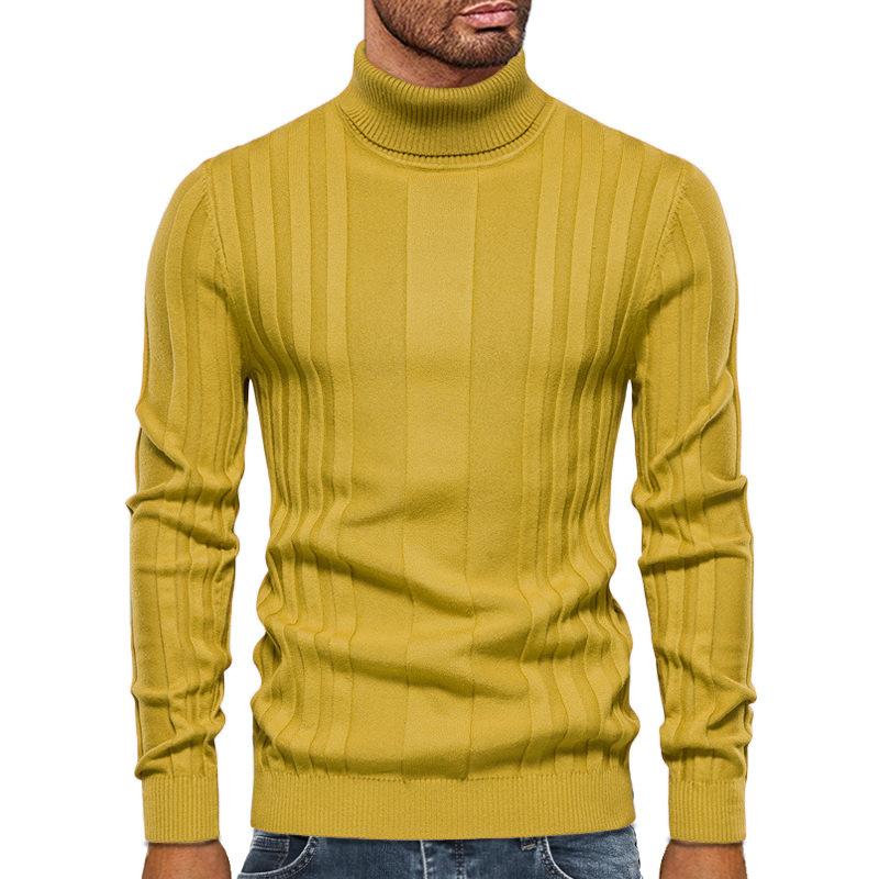 Men's Casual Turtleneck Knitted Pullover Sweater