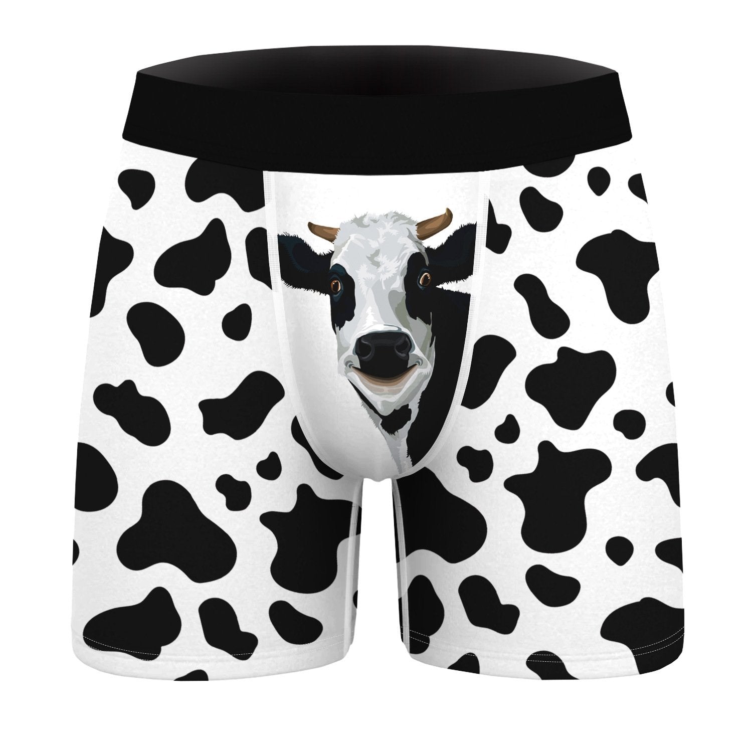 Men's Ice Silk Cow Print Boxer Briefs