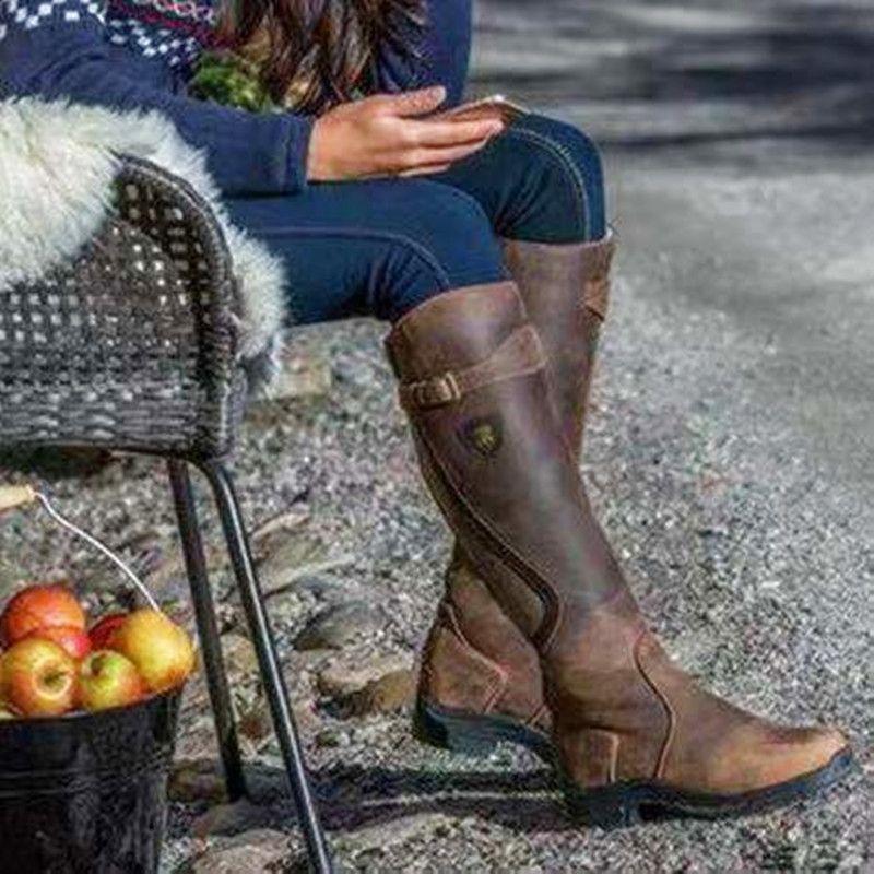 ⏰Last Day Promotion $4 OFF-Women's Waterproof High Riding Leather Boots-(Buy 2 Free Shipping✔️)