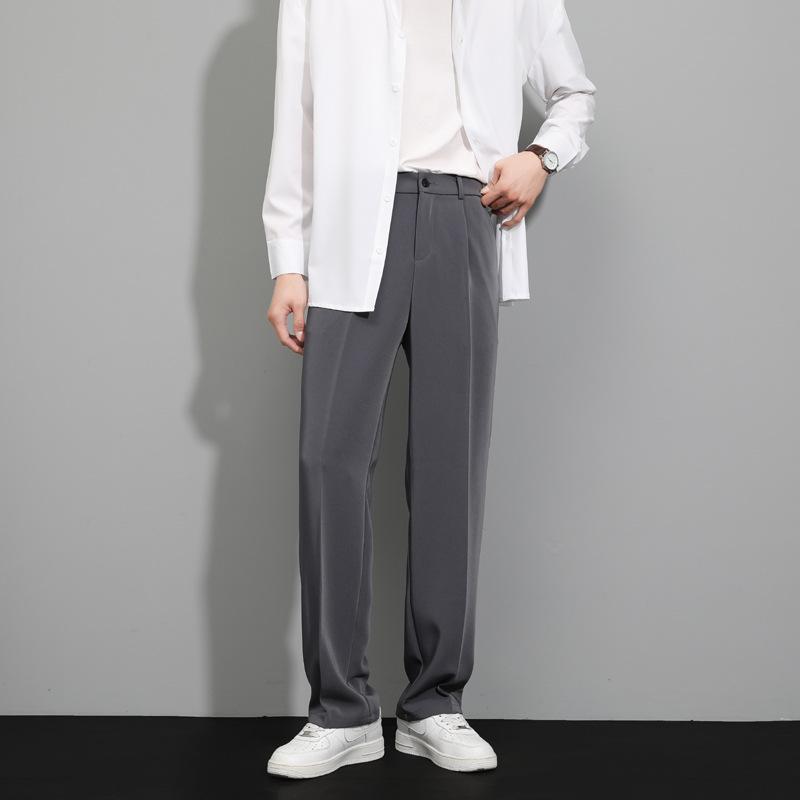 Summer Ice Silk Straight Leg Pants