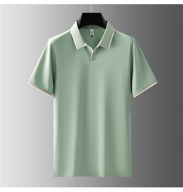 Men's Classic Fit Short Sleeve Dual Tipped Collar Polo Shirt