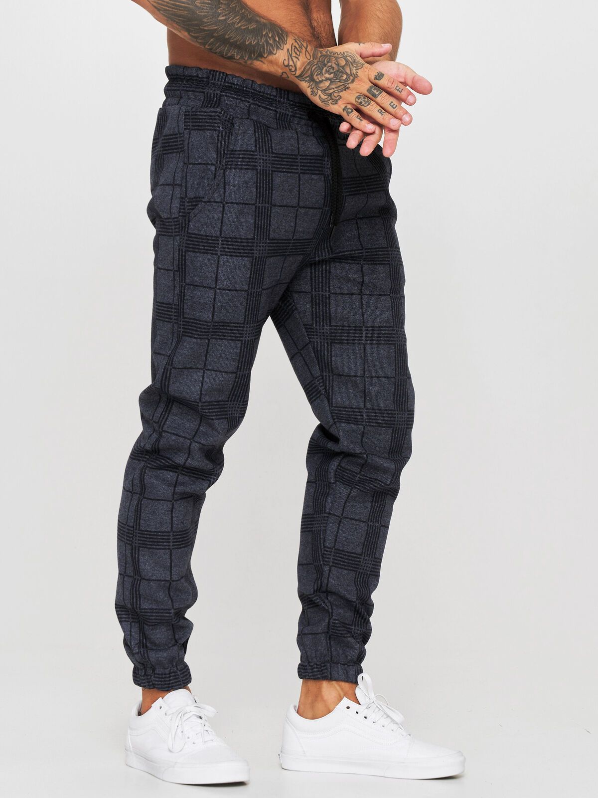 Men's Plaid 3D Digital Printing Casual Pants