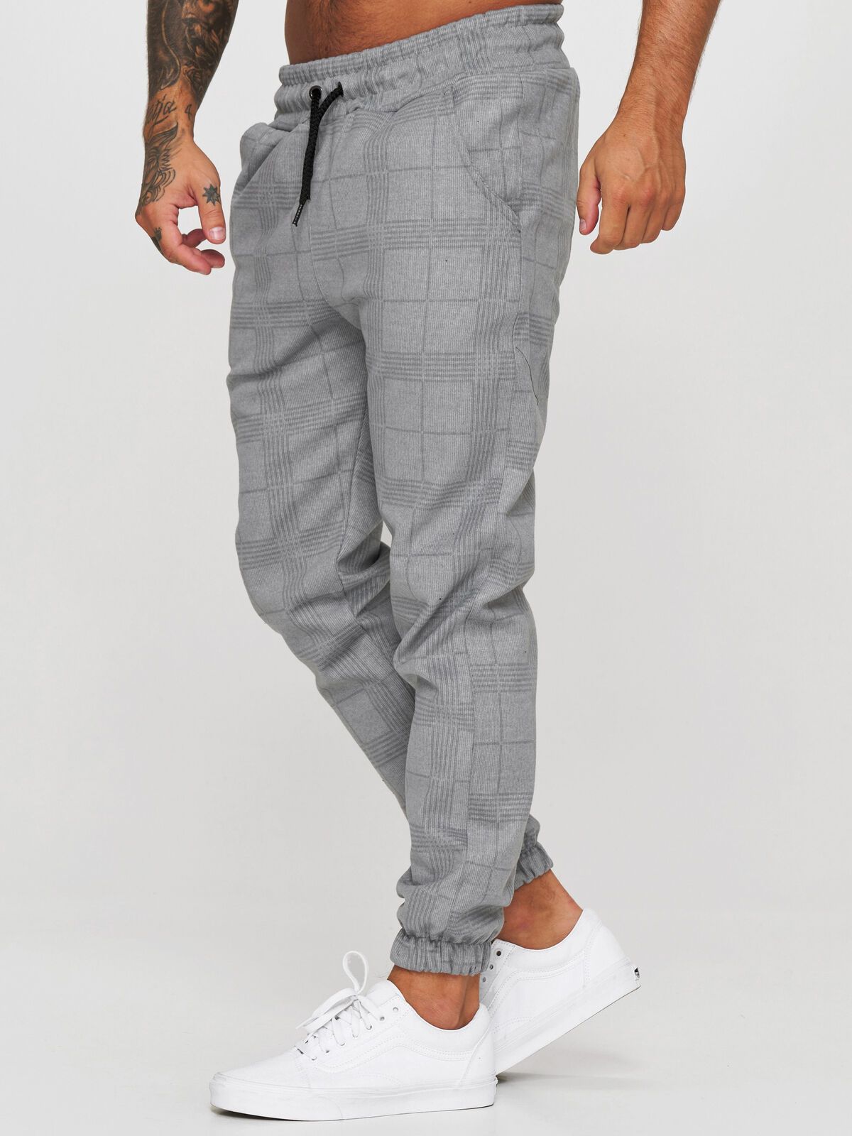 Men's Plaid 3D Digital Printing Casual Pants