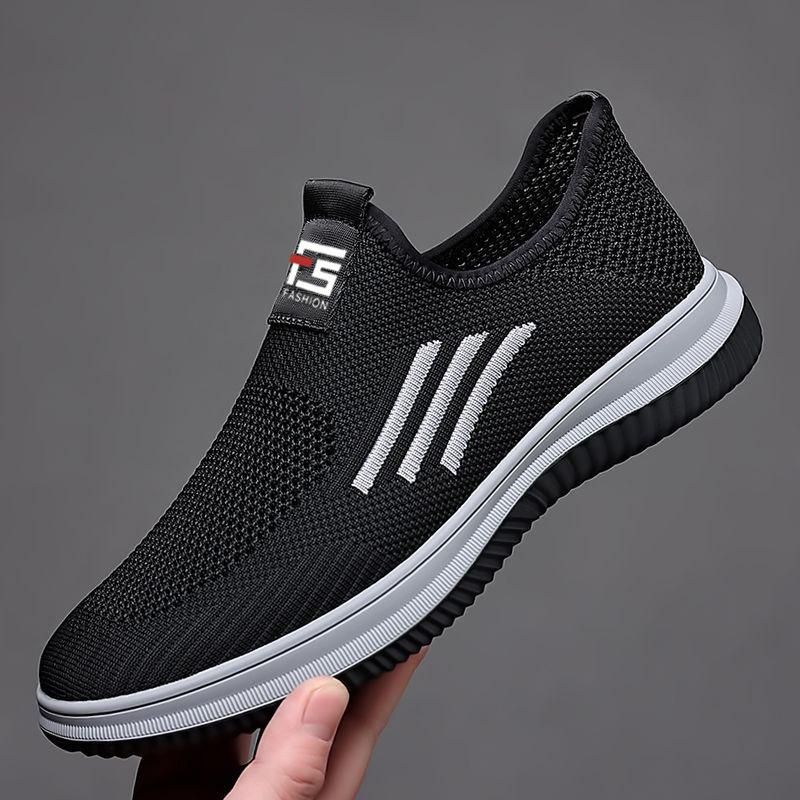 Men's Mesh Breathable Flyknit Shoes Casual Daily Running Shoes