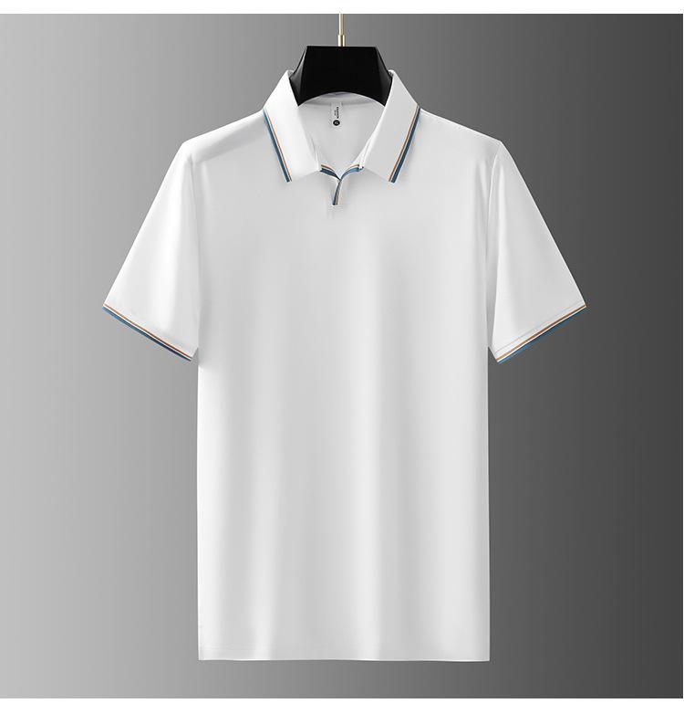 Men's Classic Fit Short Sleeve Dual Tipped Collar Polo Shirt