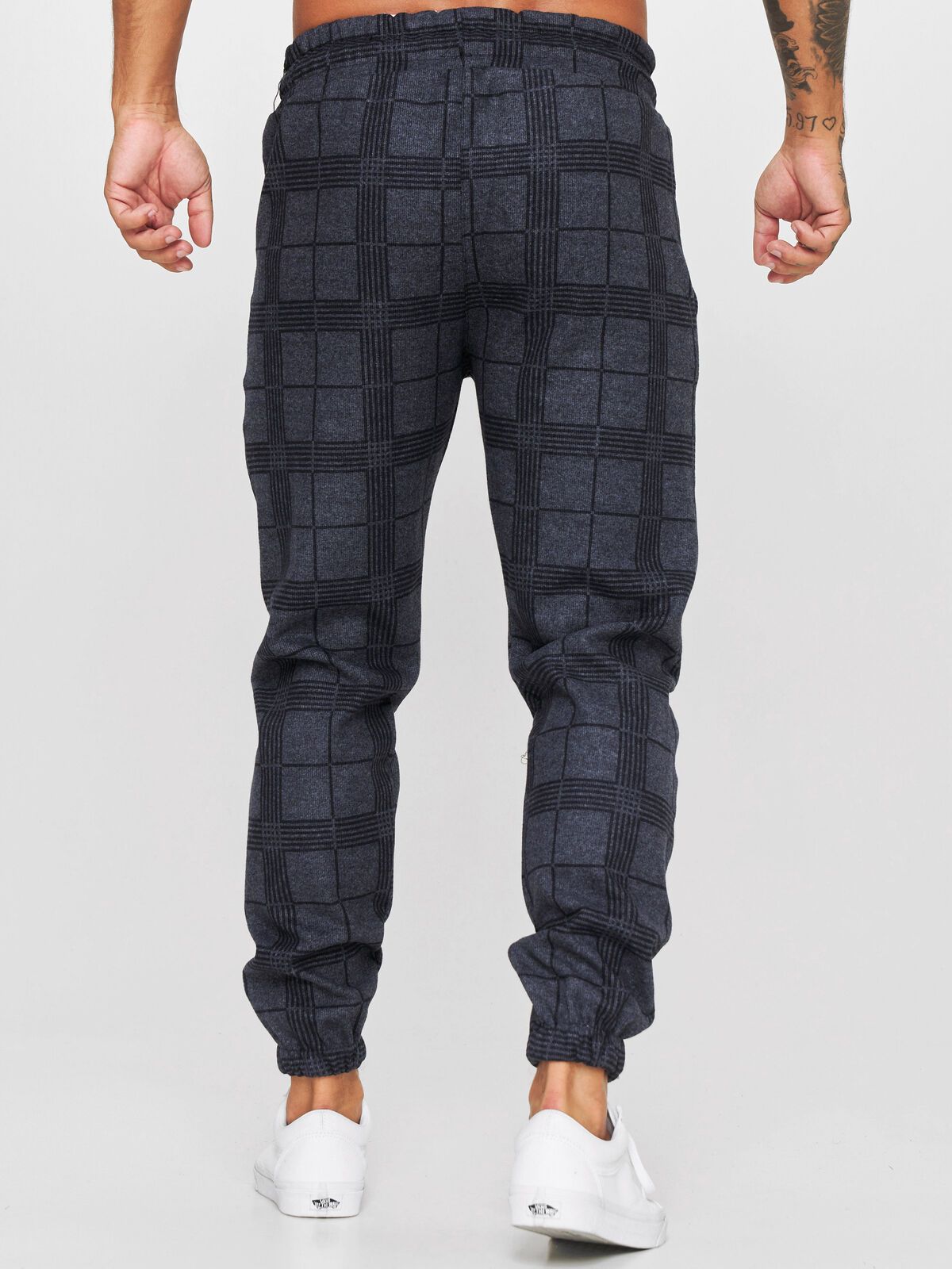 Men's Plaid 3D Digital Printing Casual Pants
