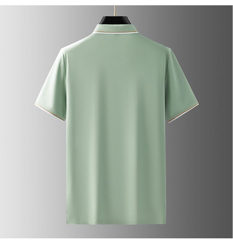 Men's Classic Fit Short Sleeve Dual Tipped Collar Polo Shirt