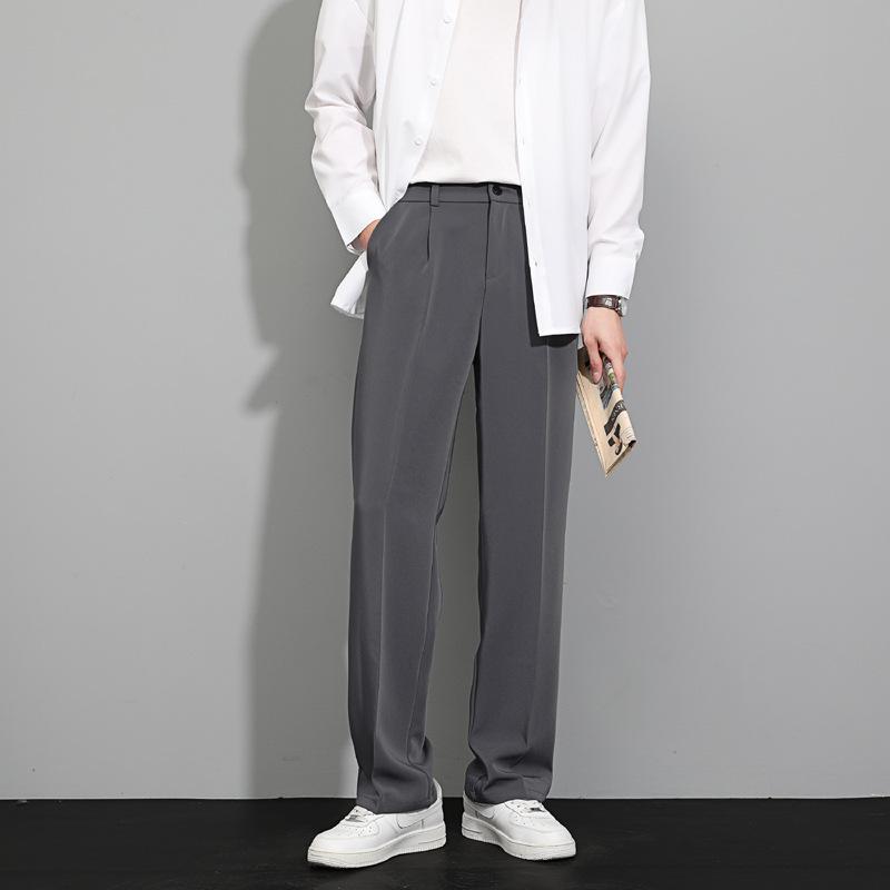 Summer Ice Silk Straight Leg Pants