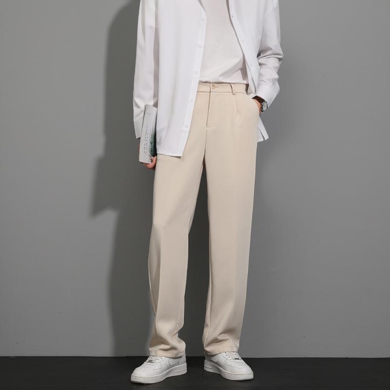 Summer Ice Silk Straight Leg Pants