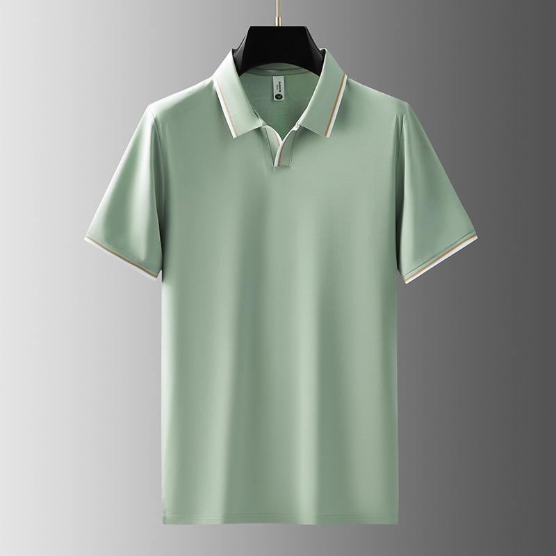 Men's Classic Fit Short Sleeve Dual Tipped Collar Polo Shirt