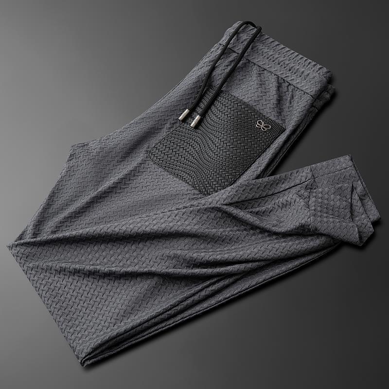 Men's Anti-Wrinkle Houndstooth Athletic Short Sleeve Suit