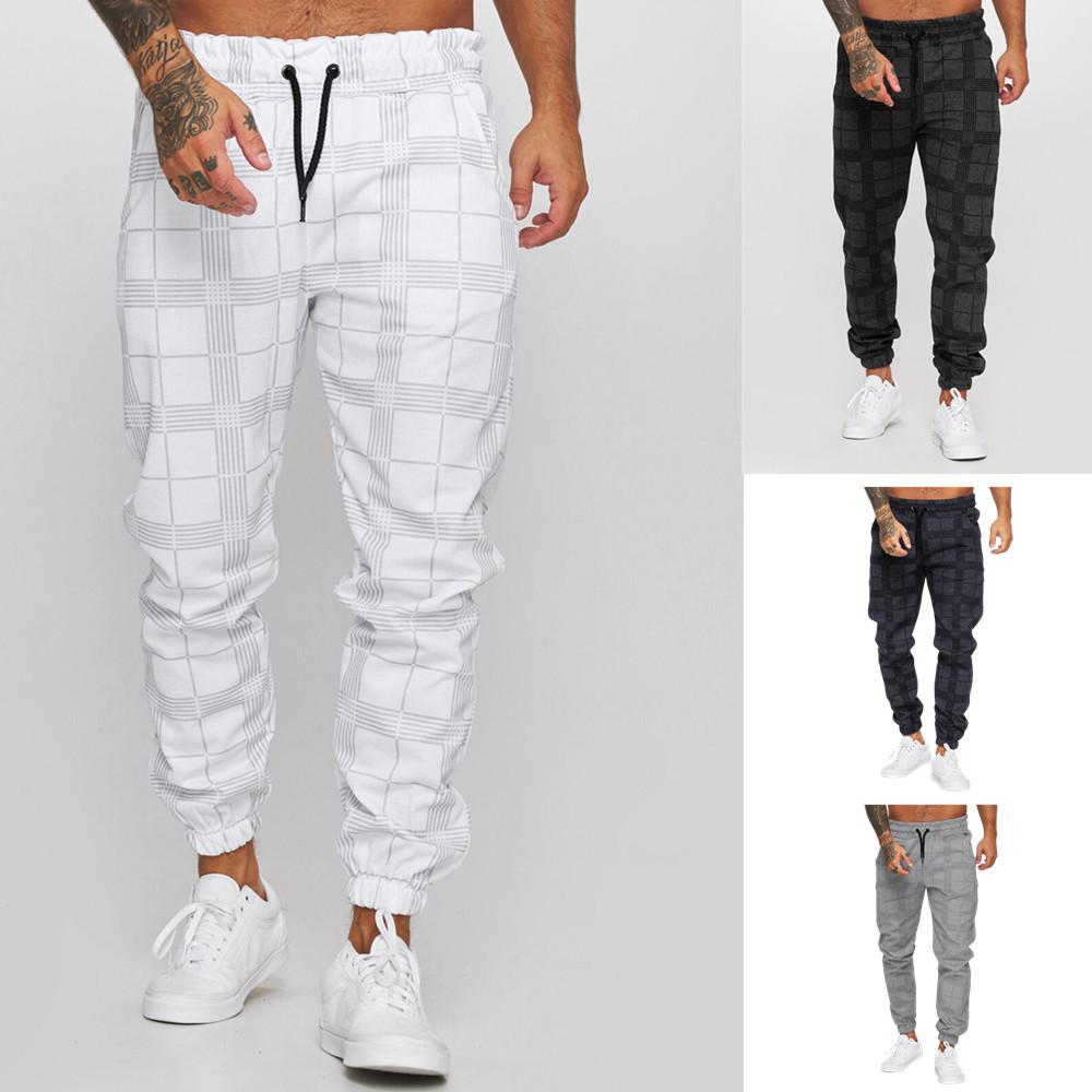 Men's Plaid 3D Digital Printing Casual Pants